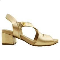 Sandália feminina modare calce fácil salto bloco médio linda