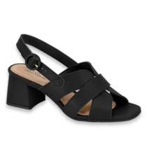 Sandália Feminina Modare Casual Ultraconforto Preto 7172125 Sandália Feminina Modare Casual Ultraconforto Preto 7172125