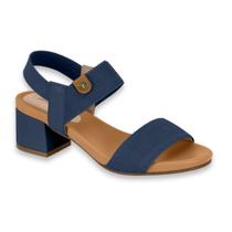 Sandalia Feminina Modare Conforto Salto Bloco Medio Elástico Ortopédica Ref: 7187.100