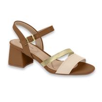 Sandalia Feminina Modare Napa Floather Branco Off/Camel/Dourado Ref: 7172.101 Sandalia Feminina Modare Napa Floather Branco Off/Camel/Dourado Ref: 7172.101