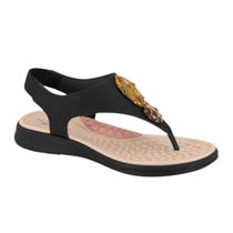 Sandalia Feminina Modare Ortopedica Esporão Fascite Plantar Elastico Pedras Ref: 7174.123