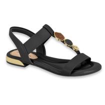 Sandalia Feminina Modare Salto Baixo Confortavel Enfeite Pedras Ref: 7217.104 Sandalia Feminina Modare Salto Baixo Confortavel Enfeite Pedras Ref: 7217.104