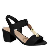 Sandália Feminina Modare Salto Baixo Grosso Conforto 7109465 - Preto Napa - 34