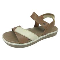 Sandália Feminina Moderna Flatform Conforto Couro New Face