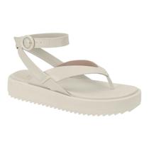 Sandalia Feminina Moleca 5489.105 Fivela Papete Anabela Confortavel