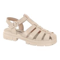 Sandalia Feminina Moleca Fisherman Creme