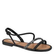 Sandalia Feminina Moleca Flat Brilhante Calce Facil 5435.543