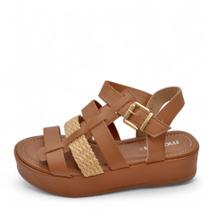 Sandália Feminina Moleca Flatform REF: 5553102 NAPA-TIRA PRONTA Sandália Feminina Moleca Flatform REF: 5553102 NAPA-TIRA PRONTA