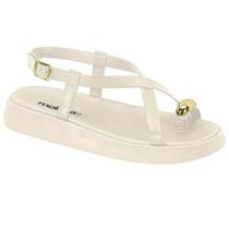 Sandália feminina moleca papete canoa conforto slingback Sandália feminina moleca papete canoa conforto slingback