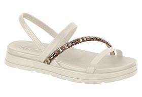 Sandália Feminina Moleca Papete Com Strass 5490.104