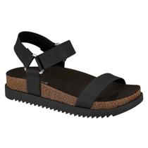 Sandália Feminina Moleca Papete Flat tiras autocolantes Leve 5500.101