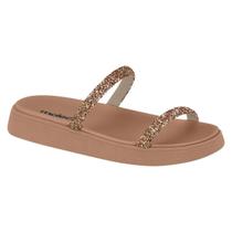 Sandalia feminina moleca papete glitter 5469.118 flatform