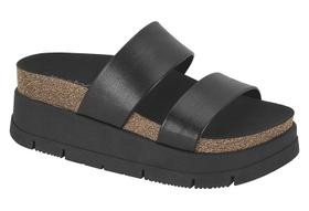 Sandália Feminina Moleca Papete Plataforma Grossa Duas Tiras Conforto Sandália Feminina Moleca Papete Plataforma Grossa Duas Tiras Conforto