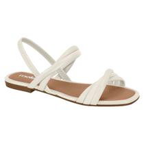 Sandália Feminina Moleca Rasteira Conforto Elástico Salto Baixo 5435.542 Original