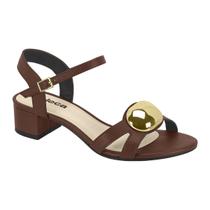 Sandália Feminina Moleca Saltinho Bloco Baixo Casual