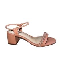 Sandália Feminina Moleca Saltinho Brilho Strass Confortável Sandália Feminina Moleca Saltinho Brilho Strass Confortável