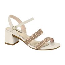 Sandália Feminina Moleca Salto Médio Bloco Tiras Sandália Feminina Moleca Salto Médio Bloco Tiras