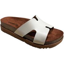 Sandália Feminina Moleca Slide Tira em H Tamanco Tratorado Plataforma Flatform Confortável