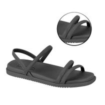 Sandália Feminina Moleca Tiras 5502101 Conforto - Preto
