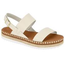 Sandália Feminina Moleca Tiras Largas Estilo Boho Casual Conforto