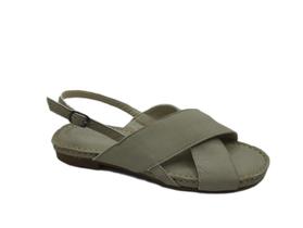 Sandália Feminina Off WhiteCouro Off White liso salto raiado crepe Chamonix 3045