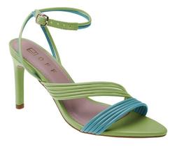 Sandalia Feminina Offline Bico Folha Salto Alto Fino