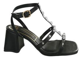 Sandália Feminina Offline Salto Bloco Conforto Festas