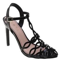 Sandalia Feminina Offline Salto Fino Bico Fino