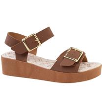 Sandália Feminina Ortopédica Anabela Plataforma De Fivela Confortável Versátil Dia a Dia Via Angel 85.03 Sandália Feminina Ortopédica Anabela Plataforma De Fivela Confortável Versátil Dia a Dia Via Angel 85.03