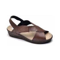 Sandália Feminina Ortopédica Conforto Couro Pizaflex Sandália Feminina Ortopédica Conforto Couro Pizaflex
