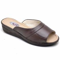 Sandália Feminina Ortopédica Conforto Leve Couro Pizaflex Sandália Feminina Ortopédica Conforto Leve Couro Pizaflex