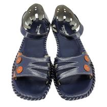 Sandalia Feminina Ortopedica Couro Rasteirinha Artesanal Confortável Cor Azul Sandalia Feminina Ortopedica Couro Rasteirinha Artesanal Confortável Cor Azul
