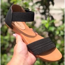 Sandália Feminina Ortopédica Elástico Calce Fácil Super Confortável