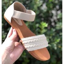 Sandália Feminina Ortopédica Elástico Macia Confortável Anatômica