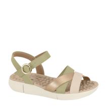 Sandália Feminina Ortopédica Esporão Modare Conforto 7142124 - Verde/Dourado/Creme - 36 Sandália Feminina Ortopédica Esporão Modare Conforto 7142124 - Verde/Dourado/Creme - 36
