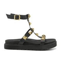 Sandália Feminina Papate Slide Gladiadora Rasteirinha Tratorada Plataforma