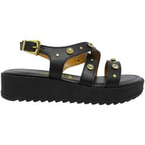 Sandália Feminina Papete Casual Dia a Dia Passeio Trabalho Verão Flat Form Conforto Vizzano 6492.330