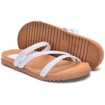 Sandália Feminina Papete Chinelo 3 Tiras