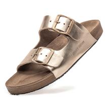 Sandália Feminina Papete Confort Couro Legitimo Burly Heads Leve Ouro Sandália Feminina Papete Confort Couro Legitimo Burly Heads Leve Ouro