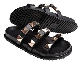 Sandália Feminina Papete Flat Preta Sandália Feminina Papete Flat Preta