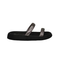 Sandália Feminina Papete Flat Tiras Confortável e Macia Moleca 5507101