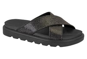 Sandalia feminina papete flatform strass tira cruzada vizzano 6459.122