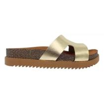 Sandália Feminina Papete Moleca Casual Dourado 5500100