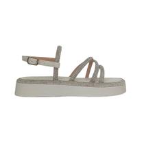 Sandália Feminina Papete Off White Strass 50002 Sandália Feminina Papete Off White Strass 50002