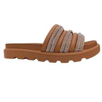 Sandalia feminina papete tamanco flatform com tiras vizzano 6459.132