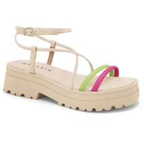 Sandália Feminina Papete Tiras Fúcsia Kiwi Sand Ramarim 2338202-0004