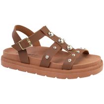 Sandália Feminina Papete Tratorada Bolinhas Versátil Confortável Via Angel 83.03