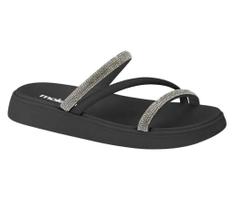 Sandalia feminina Papete Virginia Strass Pedrinhas Brilho Moleca Original Sandalia feminina Papete Virginia Strass Pedrinhas Brilho Moleca Original