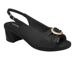 Sandália Feminina Piccadilly Salto Grosso Médio Slingback