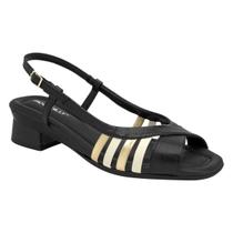 Sandália Feminina Piccadilly SlingBack Saltinho Bloco